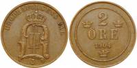 (1904) Монета Швеция 1904 год 2 эре   Бронза  VF